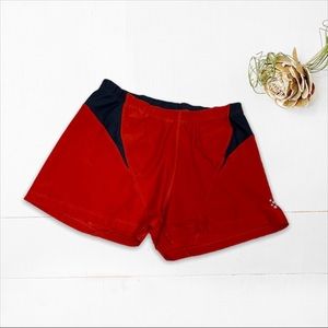 Nike Dri-Fit shorts red and navy mesh